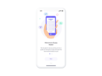 Quppy Wallet app app design banking banking app finance fintech onboarding product product design startup ui ux uxui wallet