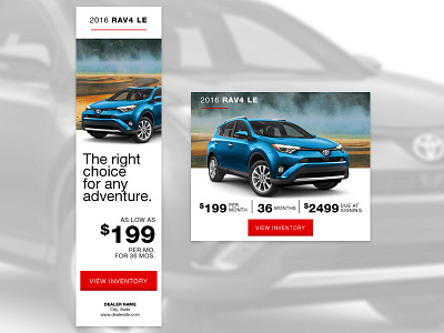 Toyota Display Ads ads banner car cars display rav 4 toyota ux