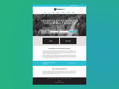 [WIP] Enduro RV Website flat interface minimal responsive ui design ux design web web design website