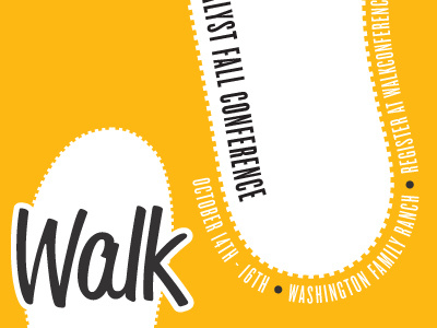 "Walk" Conference Logo Rebound conference knockout reklame script walk