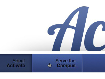 Serve the Campus helvetica neue lobster navigation ui web website