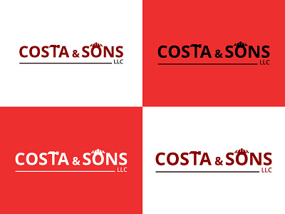 Costa and Sons Construction Logo Design construction logo custom logo design logo design free download logo idea logo inspiration logo maker app real estate logo design