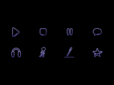 Neon style icons design icon ui vector