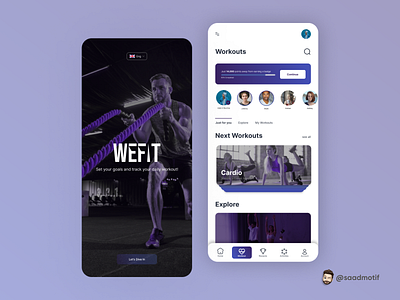 UI Design for a fitness app. app casestudy design mobile ui ux