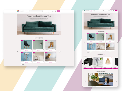 MYNOOTH FURNITURE Web Design project app design typography ui ux vector