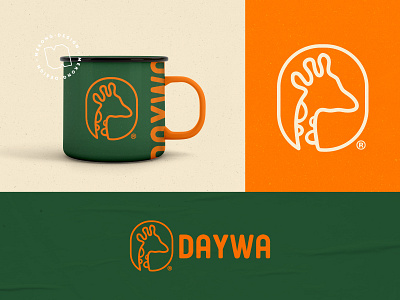 DAYWA brand cafe emblem identity logo mark monogram monogram logo outline restaurant