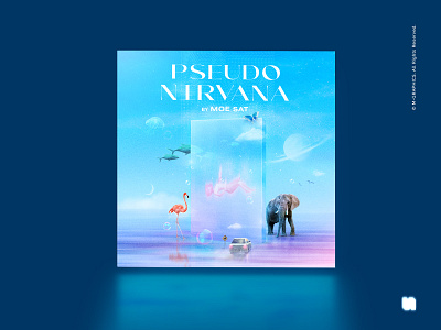 PSEUDO NIRVANA, COVER albumart albumcover bipolarbear cover coverart dreamy mgraphics music musicalbum myanmar pastel