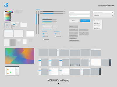 KDE OpenSource UI Kit app design icon kde typography ui ui kits uikit user interface ux vector