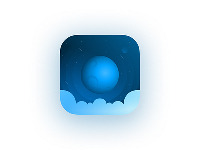 IOS icon space | moon