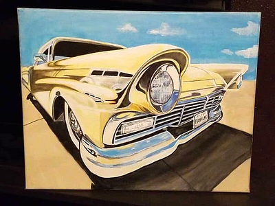 Ford Fairlane acrylic canvas ford paint painting