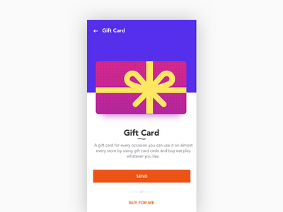 Gift Card concept design gift card design graphic design illustration microinteraction user experience userinterface