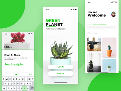 Green Planet 2018 design discover green iphonex plant trend ui ux