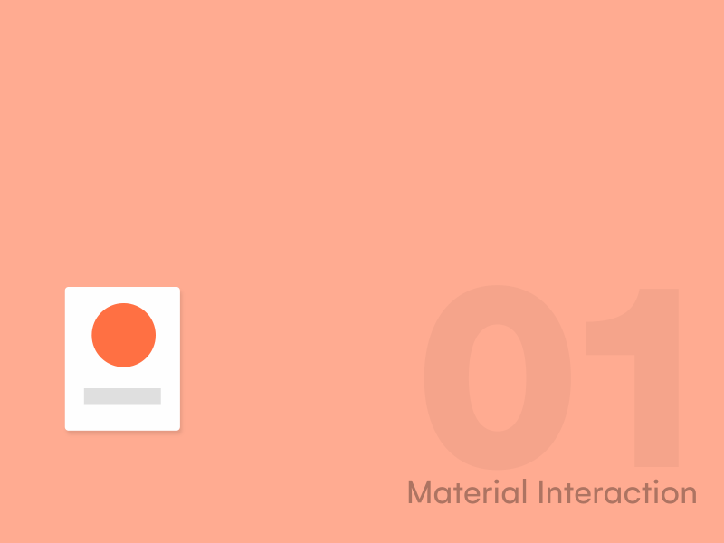 Material Interaction 2019 aftereffects animation design discover interaction material design minimal