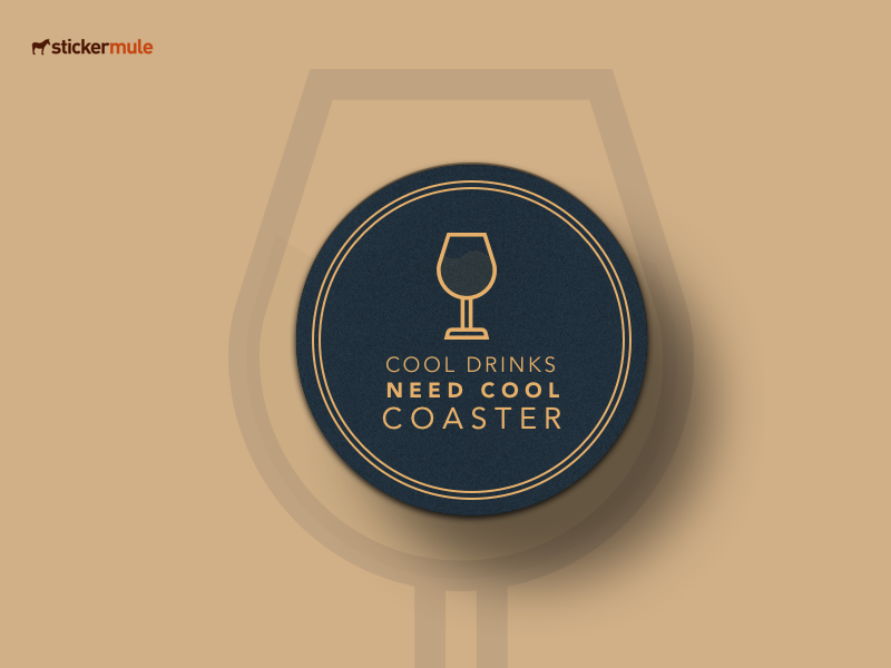 Coaster Drink illustration concept clean design vector minimaldesign stickermule sticker coaster