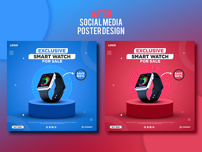 Watch social media ads banner design.