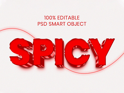 "Spicy" Editable 3d text style effect 3d ad banner branding design graphic design illustration logo media social text effect text style ui