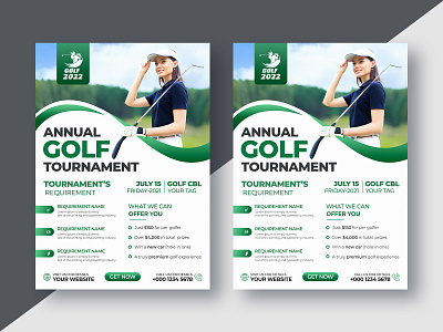 Golf tournament flyer design ad banner branding design flyer golf flyer golf tournament graphic design logo media social