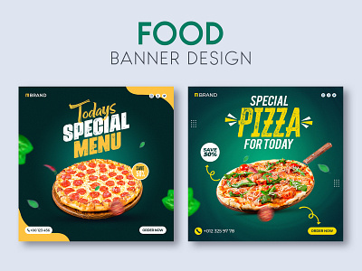 Food social media post or banner design banner branding design graphic design logo media social