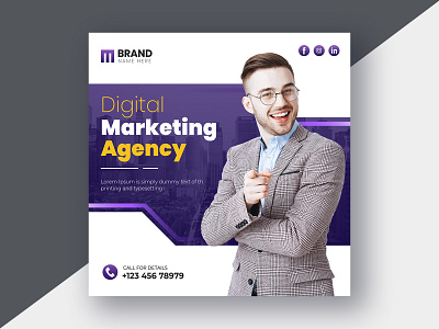 Creative marketing agency business social media post design. ad banner branding business design digital marketing graphic design media social