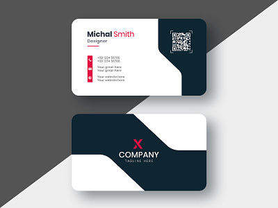 Smiple and minimalist Business Card design banner branding business card design graphic design media social