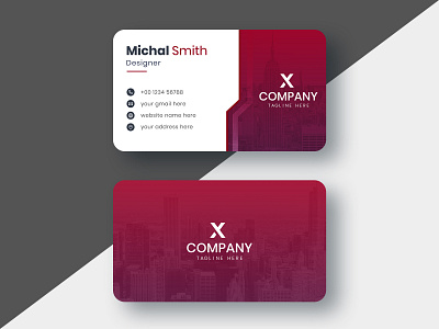 Smiple and minimalist Business Card design ad banner branding business card design graphic design media social