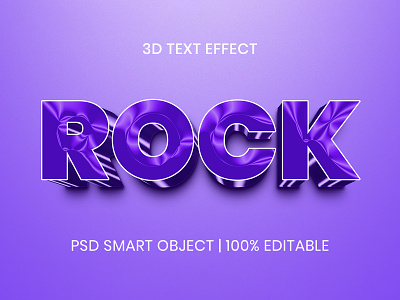"Rock" Editable 3d text style effect