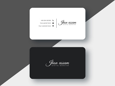 Minimal business card design for digital marketer branding business business card business card design card design graphic design