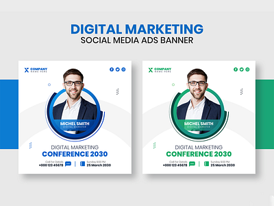 Digital marketing webinar social media Instagram post design advertising agency banner business conference corporate cover creative design digital graphic design instagram marketing promotion social media template webiner