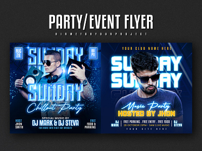 Event DJ Night club party flyer | Instagram banner