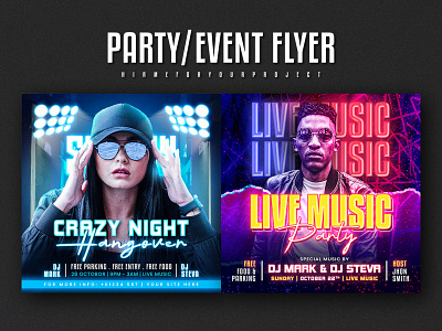 Event DJ Night club party flyer | Instagram banner