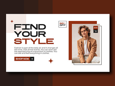 Men's fashion web banner design | website hero image