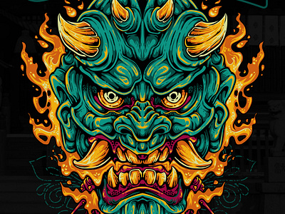 HANNYA ILLUSTRATION branding design designforsale geisha graphic design hannya illustration japan logo oni samurai shogun vector