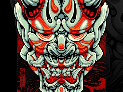 KABUKI HANNYA 3d branding design designforsale graphic design hannya illustration japan kabuki logo nft ui vector