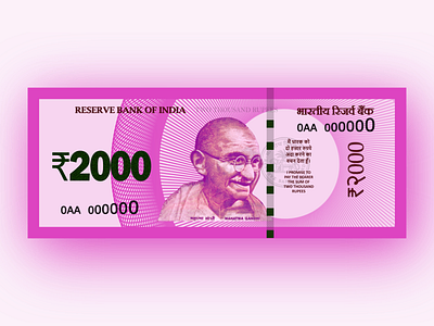 Indian 2000 Rupees Note