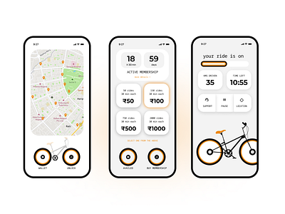 Bike Sharing App UI