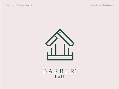 Barbershop 50dailylogochallenge challenge dailylogochallenge design illustration logo logo a day simple simple design smart vector