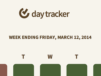 Day Tracker brown green minimalistic simple