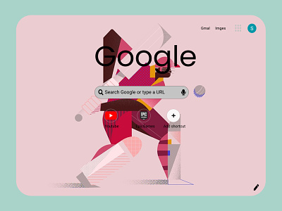 Google homepage clone 3d assets branding design desing graphic design illustration logo ui vector