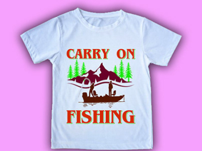 Carry On Fishing T shirt Design branding design graphic design illustration logo typography vector