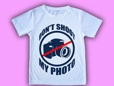 Don't Shoot My Photo T shirt Design branding design graphic design illustration logo typography vector