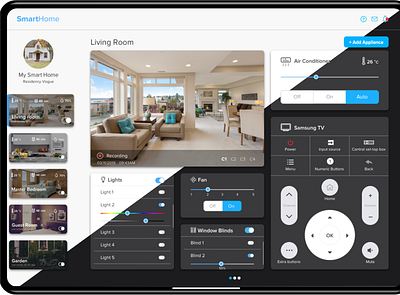 SmartHome Application Day & Night Theme day night theme home controller ipad smart home uidesign