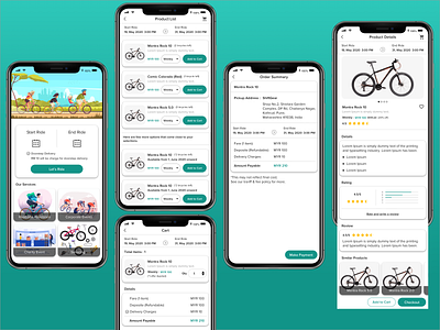 Online Bicycle Renting event mobile application services