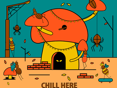 Chill Here animation branding graphic design logo
