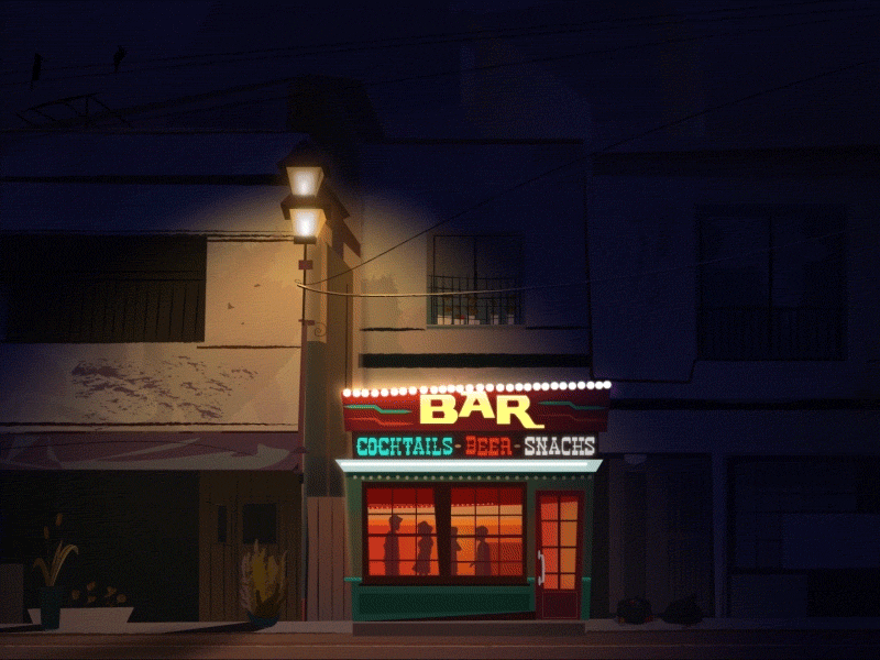 The Bar Animation Video by Beemloop 2d animation after effects animation aftereffects amimation animated animation animation 2d animation studio art beemloop character animation custom animation custom illustration explainer explainer video gif illustration illustration art motion design vector