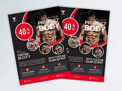 Social Media Posts for the GYM ads design flyer graphic design gym illustration social media social media post