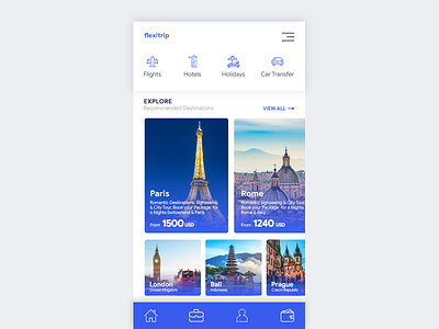 Flexitrip Travel App UI