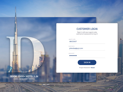 Login Panel Design as per Geo Locations