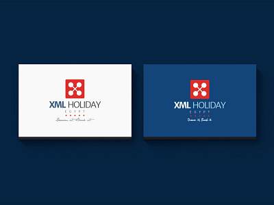 XML Holiday Logo & Business Card Design branding design graphicdesign icon illustator illustration logo photoshop typography ui
