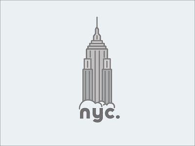 nyc. ai city design empire flat graphic new nyc skyscraper state york
