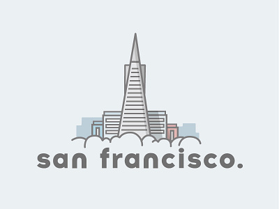 san francisco. ai building city design flat francisco graphic pyramid san trapezium